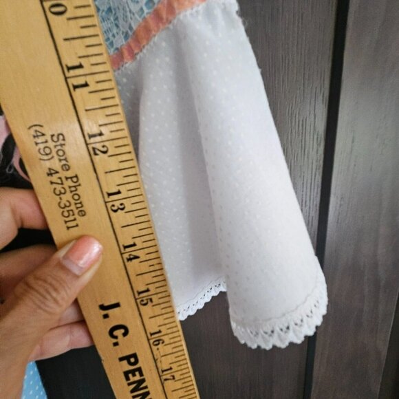 Montgomery Ward Dress Prairie Cottage Core Lace Bell Sleeve princess costume - Picture 14 of 16